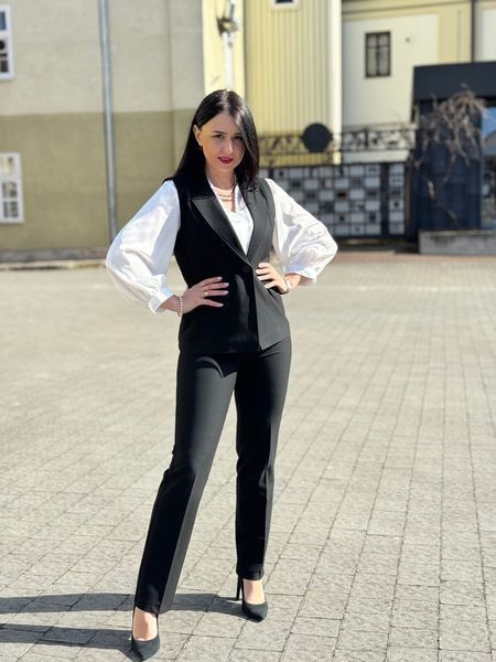Жіноча класична приталена безрукавка (жилетка) 126 Belliss  64755061 фото